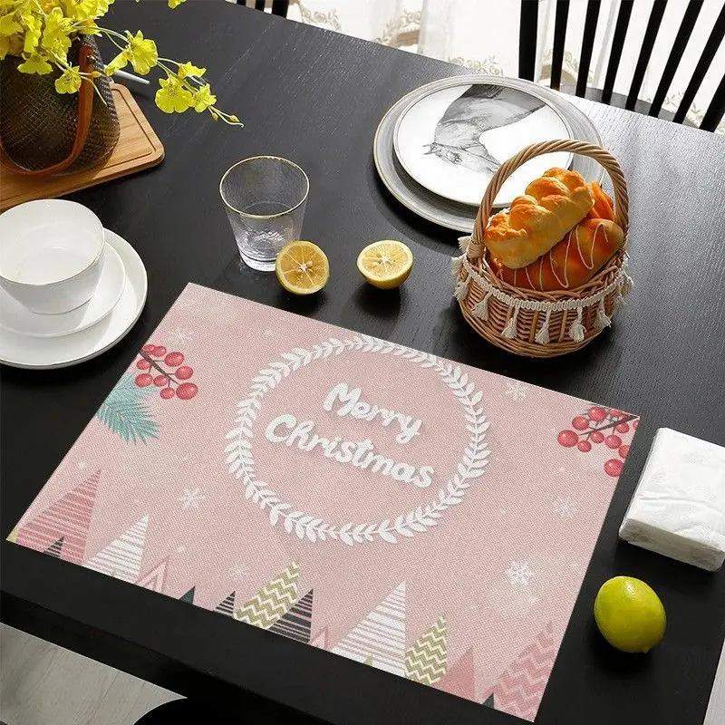 VIKAMA Christmas Tree Meal Mat, Waterproof Insulated Table Mat for Festival Party Restaurant Decor