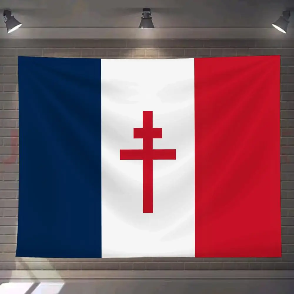 

Free France 1940-1944 Tapestry Custom Living Bedroom Party Dormitory Interior Wall Bohemian Decoration Attached Clip