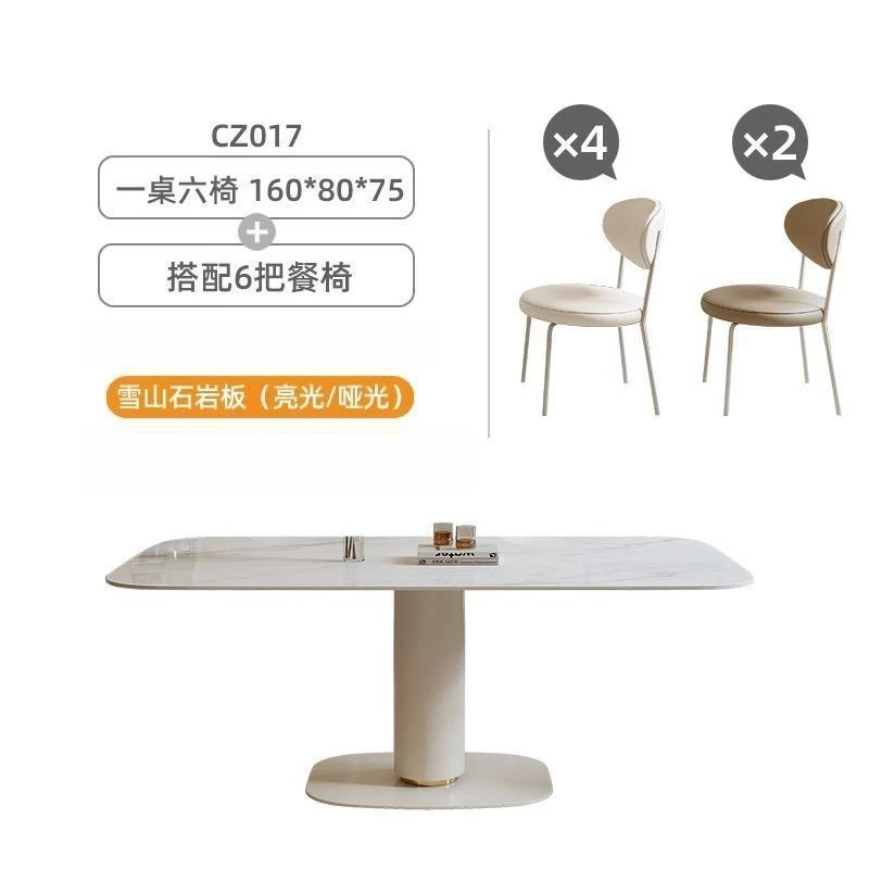 Luz de mesa de jantar, casa moderna e simples, combinação de mesa de jantar e cadeira