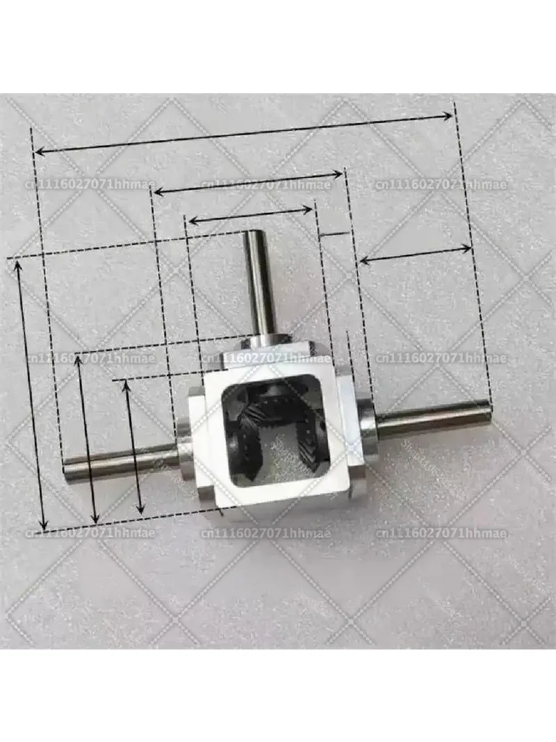 Right Angle Transmission Dual Output Bevel Gear Reducer, Gearbox Corner Small T-type Cross Commutator