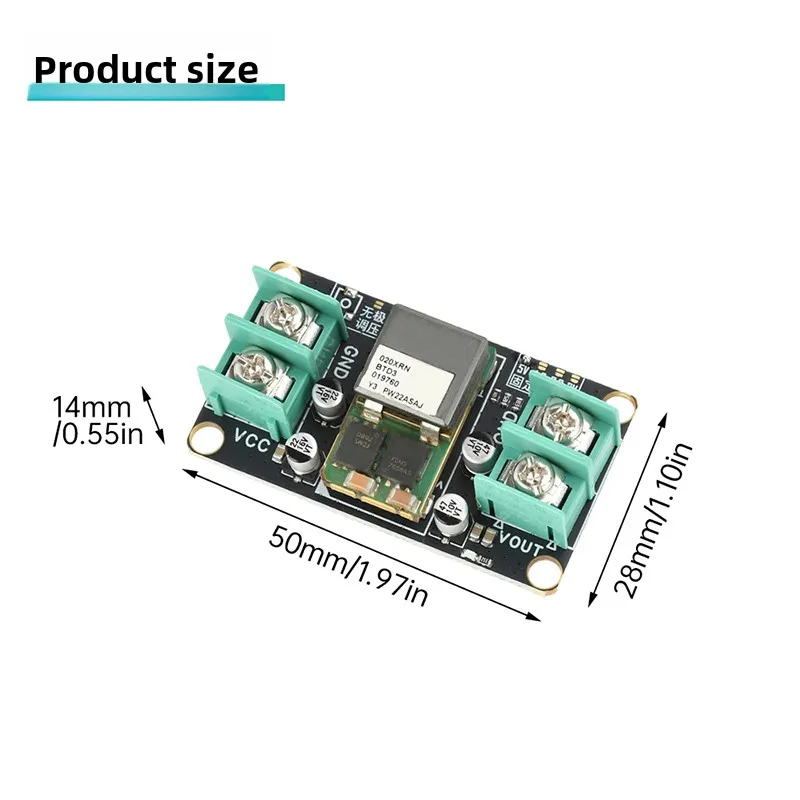 Módulo reductor de DC-DC DC9-14V, módulo de fuente de alimentación regulada de 20A ajustable continuo, módulo reductor de CC