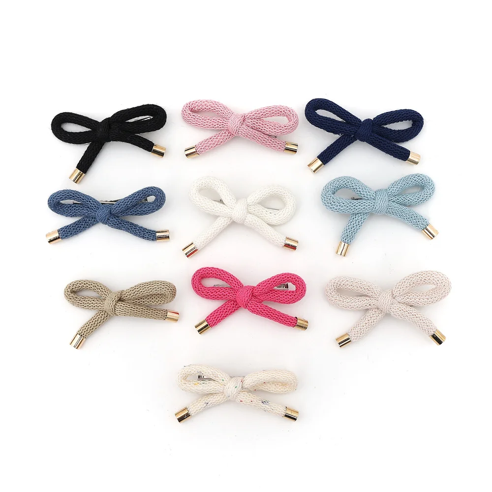 Cotton Rope bow Knot Hairband Twisted Braid Style Hairband bow Knot Hair Clip Baby headband girl hair accessories - Image 6