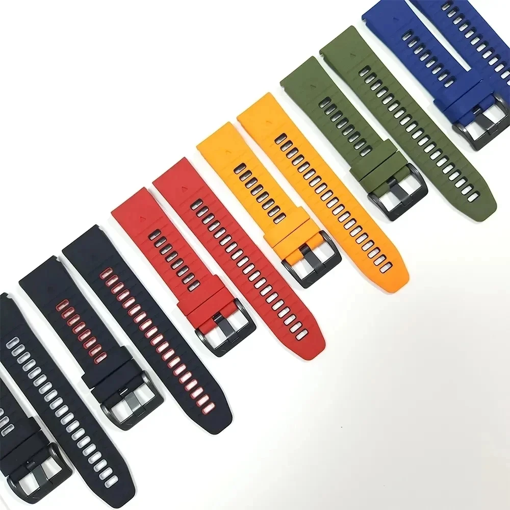 For Garmin Tactix 7 Pro Delta Descent/Quatix 7/6/5 Sapphire/7X Solar Strap Fenix 7X Silicone Correa 22mm 26mm Quickfit Watchband image 2