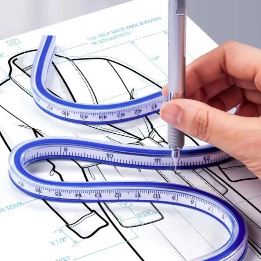 Math School Drawing Tool Measurement Stationery Flexible Curve Ruler Serpentine Ruler Drafting Drawing Ruler Dividing Ruler