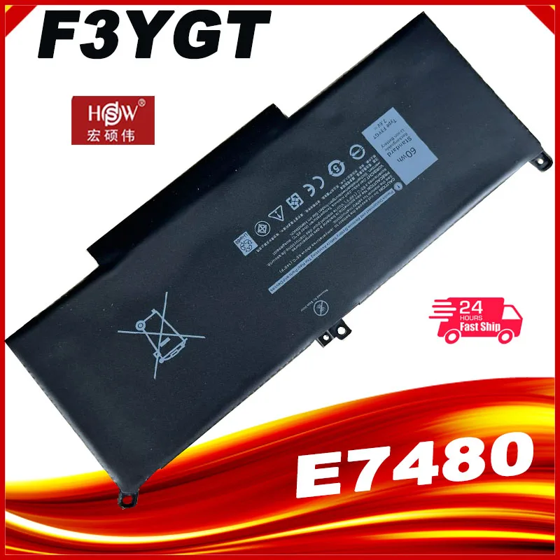 F3YGT battery for Dell Latitude 7480 12 13 7000 7280 7290 E7280 E7290 E7380 E7390 7000 7380 7390 7480 7490 2X39G