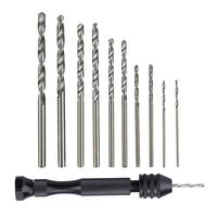 Mini Hand Drill Bits Set Manual Pin Vise Woodworking For Model Resin Zinc Alloy Jewelry Hole Maker Puncher Craft Tools