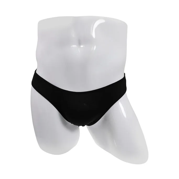 Men's Smooth Fabric Open-Back Briefs, Sexy Low-Rise Buttless Underwear, Stretchy Jockstrap-Style Bikini Panties