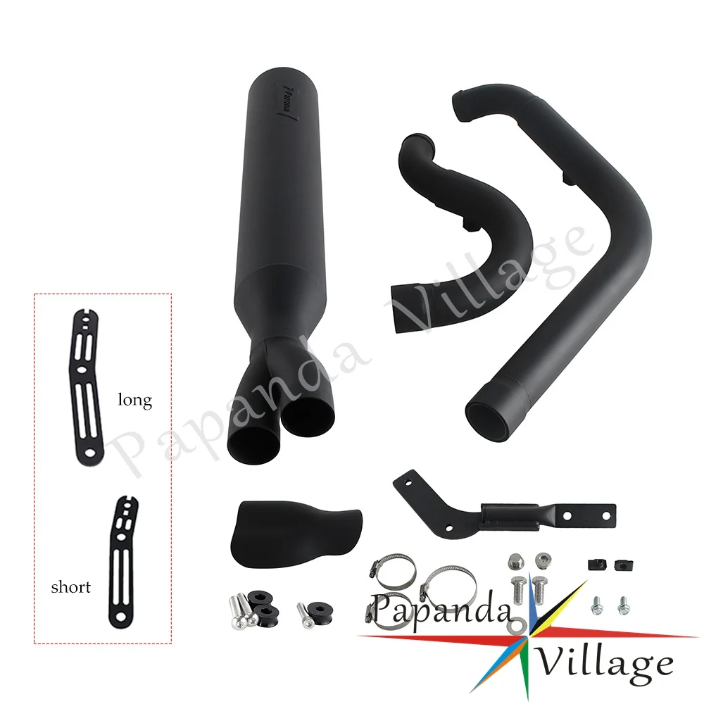 304 Stainless Steel 2-into-1 Full Length Exhaust Big Bore Stepped 1 3/4