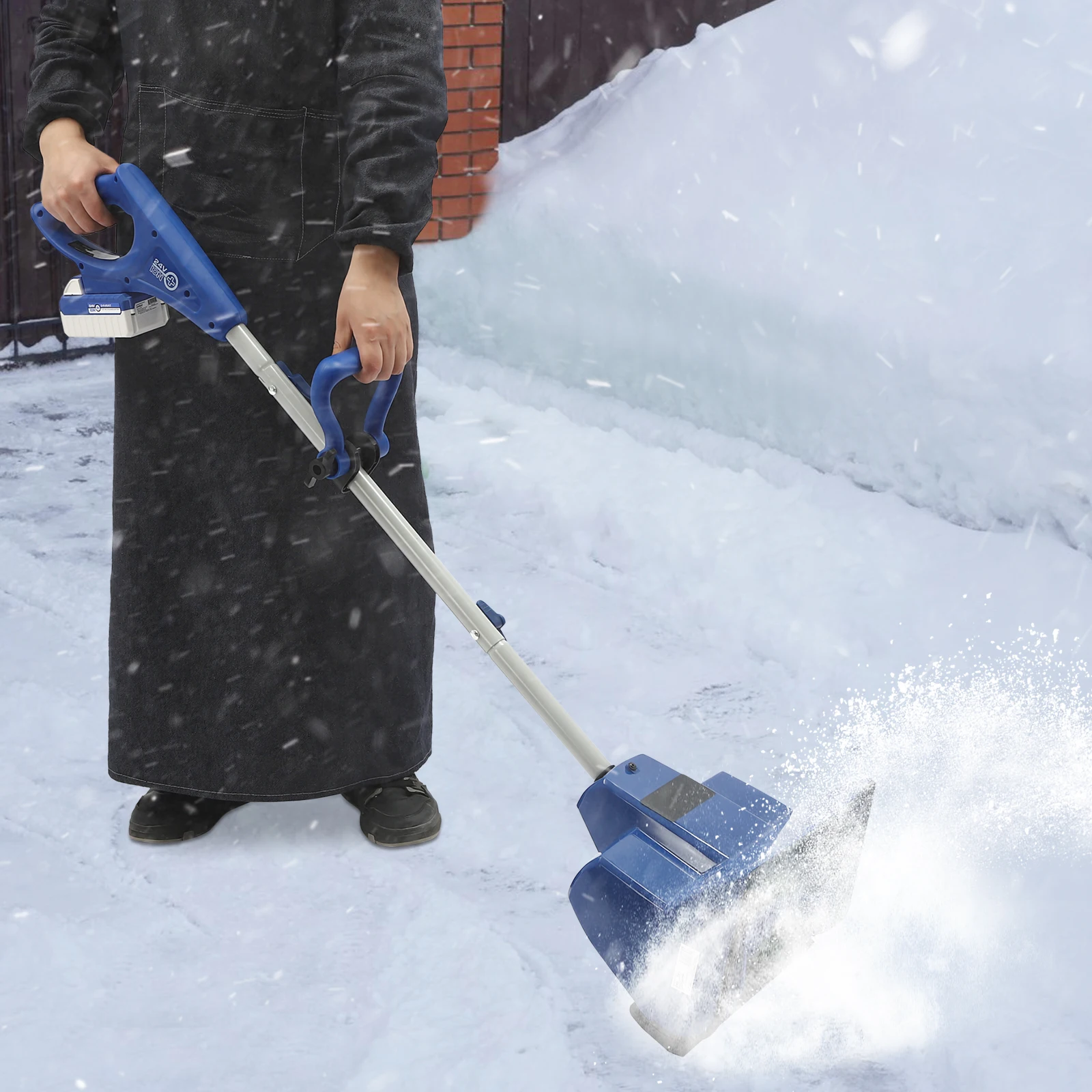 

Cordless Rechargeable Snow Thrower Long-lasting Endurance Snow Sweeper User-friendly Design