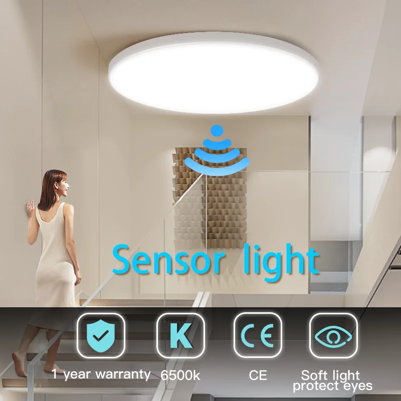 Led-deckenleuchte Mit Bewegungssensor 110-220 V Menschliches Infrarot Smart Zimmer Lampe 20 W 40 W Decke lampen Für Eingang Balkon Korridor – Detail 1