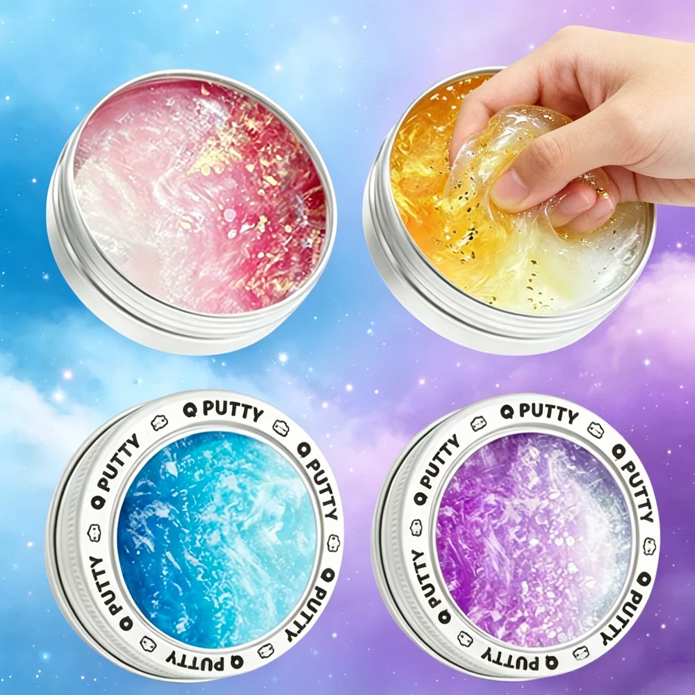 Best Seller Crystal Slime Stress Relief Toy Transparent Stretchy Non-sticky Bouncy Putty Safe for Kids Office Fidget Toy