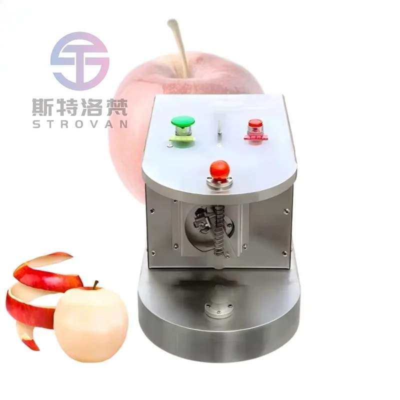 Machine électrique à éplucher les fruits en acier inoxydable 220V, éplucheuse de fruits automatique commerciale, machine à éplucher les fruits