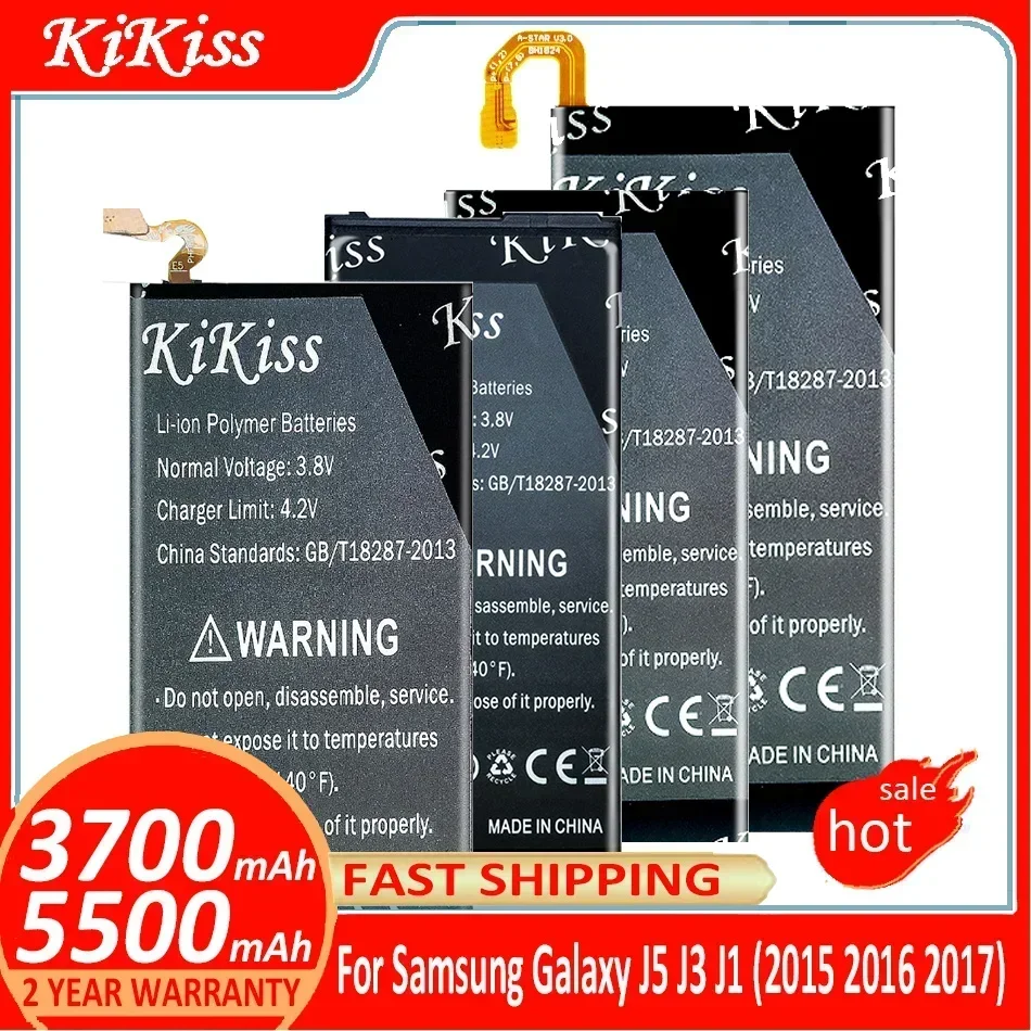 Highly KiKiss Battery For Samsung Galaxy Grand Prime SM G530 G530H/ J5 2015/ J1 J3 J5 2016/ J5 2017 Replacement Battery J510