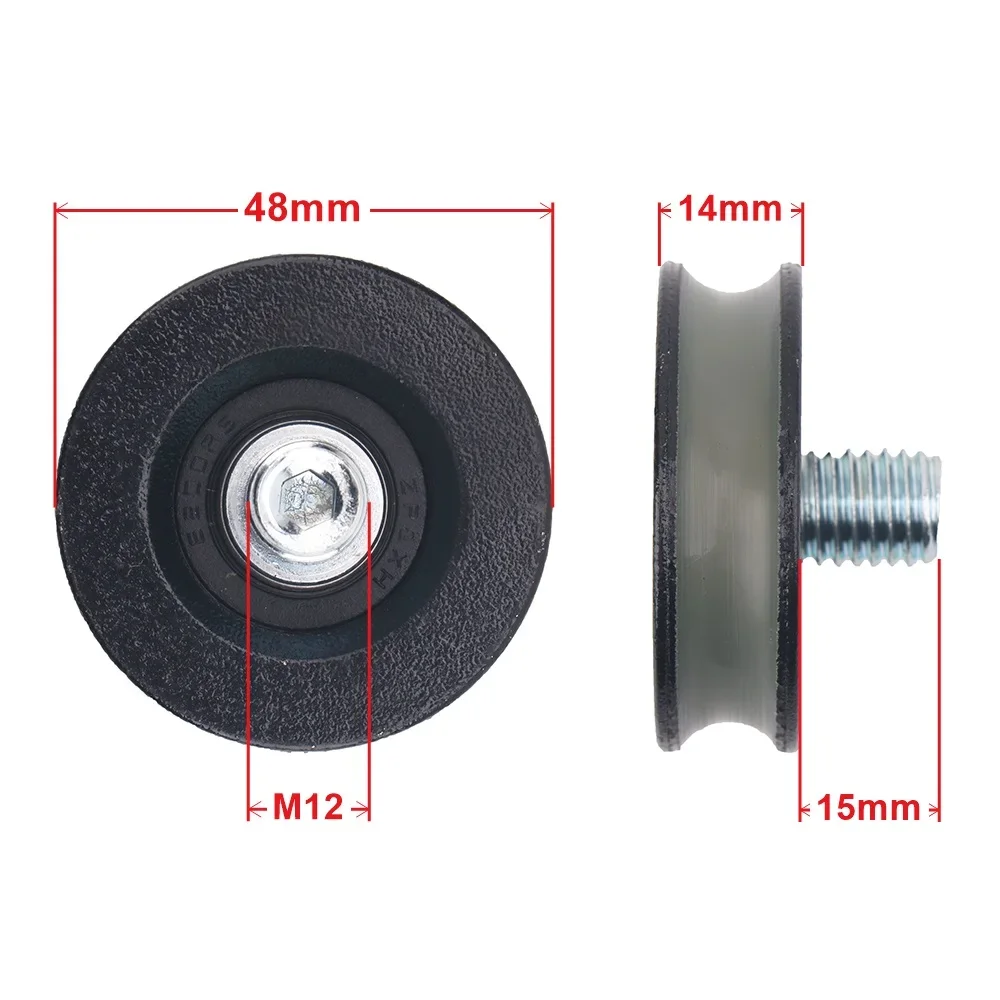 1pcs Applicable to Selcom Fermator T*yssen Elevator Door Hanging Wheel diameter 48mm 56mm 65 70 thickness 14mm shaft diameter 12