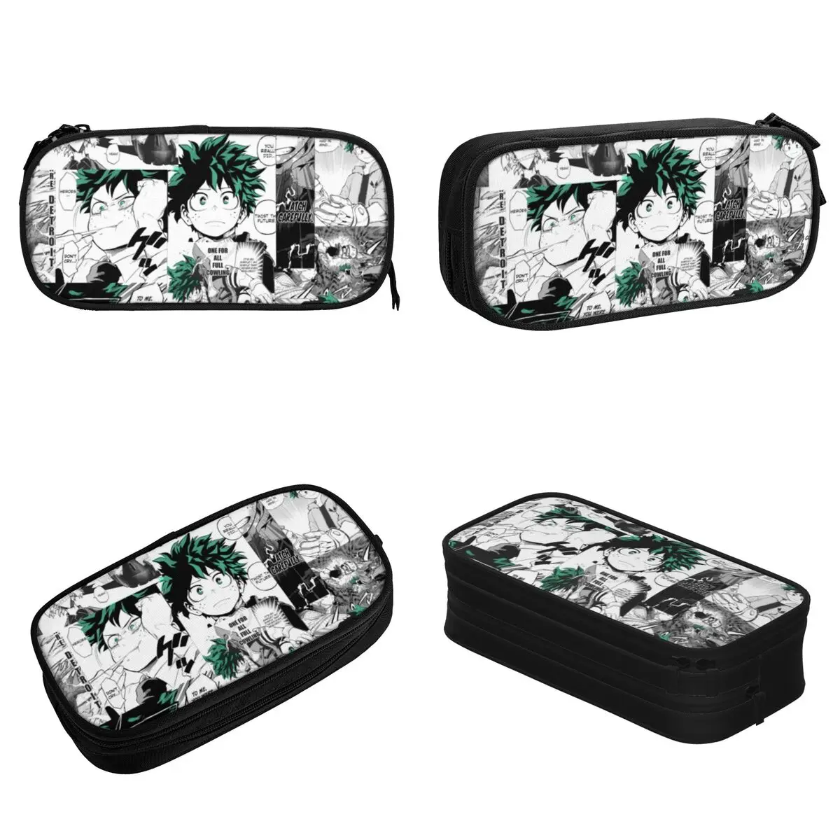 Imagem -02 - Hero Academia Deku Lápis Cases Manga Lápis Cases Pen Box Grandes Bolsas de Armazenamento Suprimentos Zipper Papelaria my