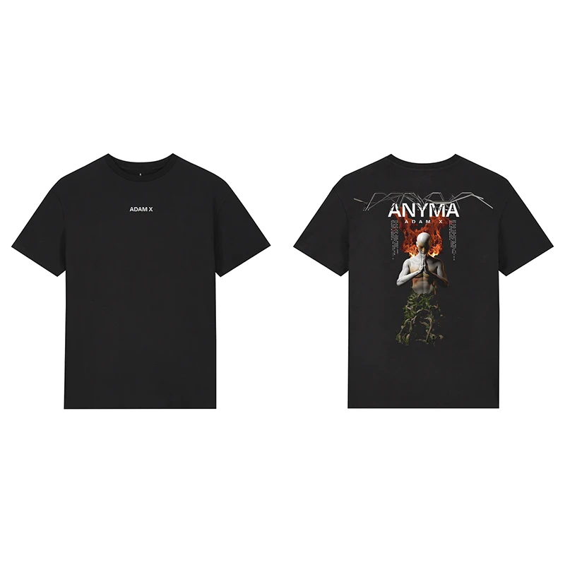

2025 Summer New Afterlife Label Anyma S20 SSK DJ Printed Graphic T-shirts for Men and Women, High-quality Streetwear