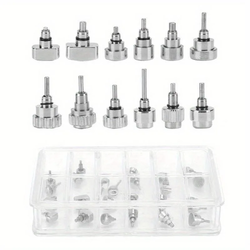 24Pcs 12 Types Watch Button Press Tool Repair Kit for Watchmakers