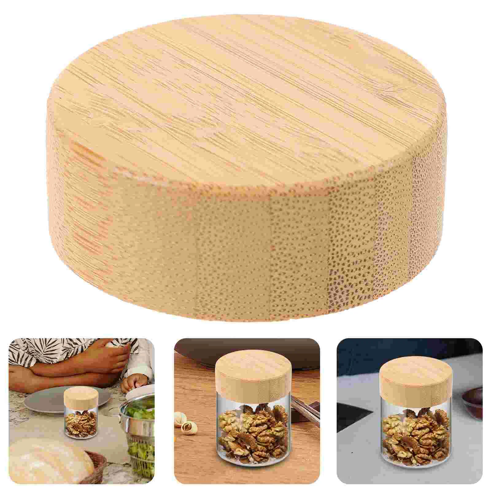 Bamboo Milk Dispenser Milk Dispensers Reusable Seasoning Bottle Lids Rotating Cover Leak-Proof Replacement Caps Kitchen