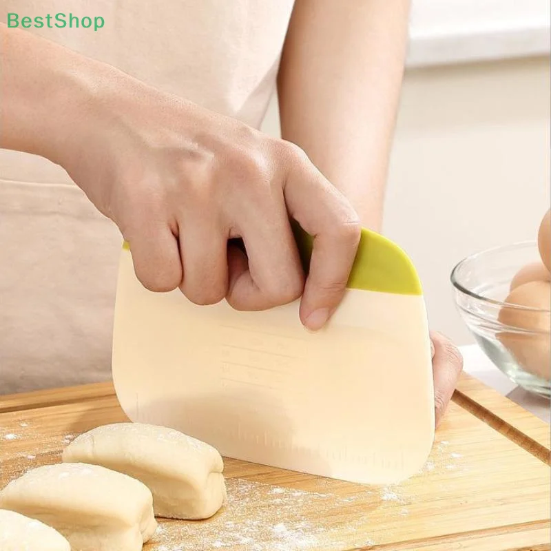 

☆1Pcs Multi-Function Cutting Knife With Scale, Cake Spatula Baking Scraper,Bench Scraper Dough Cutter