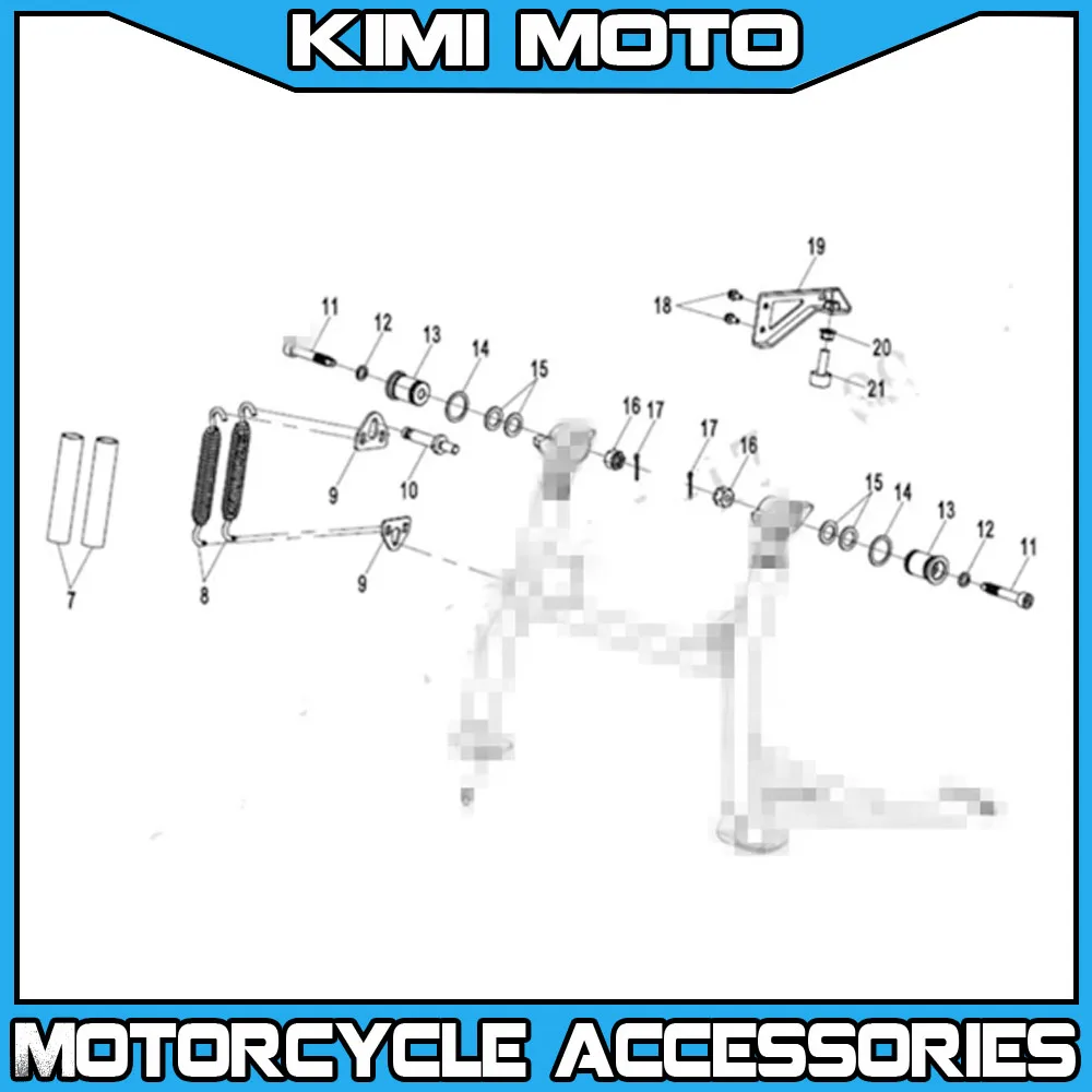 

For CFMOTO 800MT CF800MT CF MOTO MT800 Motorcycle Parts Middle Kickstand Bracket Center Central Parking Stand Screws Bolts