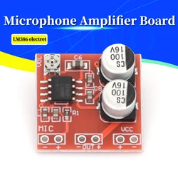 1/10/20Pcs LM386 Electret Microphone Head Amplifier Board Microphone Pickup Module To Drive Headphones And Low-Power Speakers