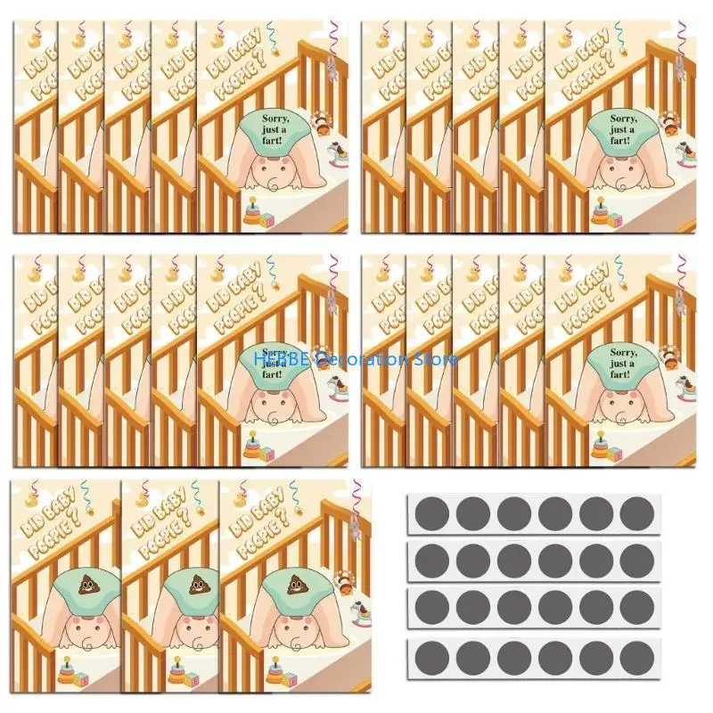 B0KC Engaging Baby Shower Games Pack, 24 Raffle Cards, Make Your Party Special