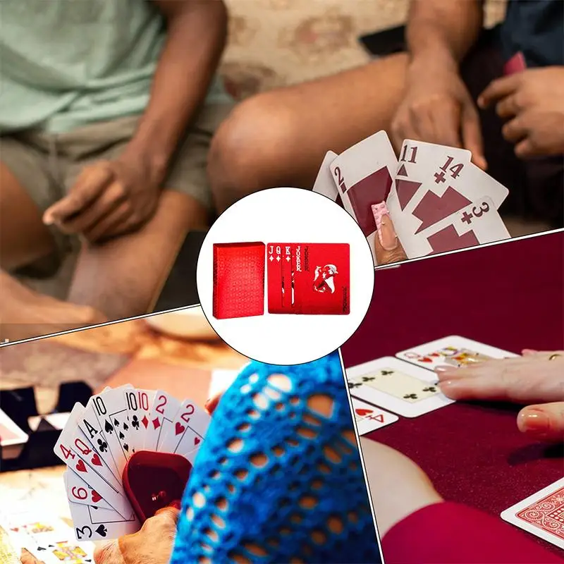 Red Poker Card Spring Festival Playing Deck Card Games Dou Dizhu Chinese card game Set For New Year Family Games