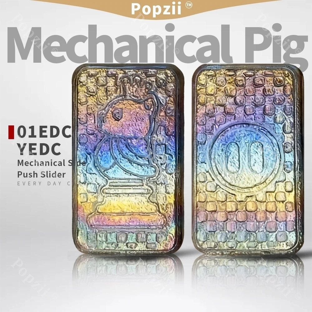 YEDC&01EDC Zirconium Colorful Hand Carving Mechanical Slider Slide Fidget Toy Slider Fidget Anxiety Toys