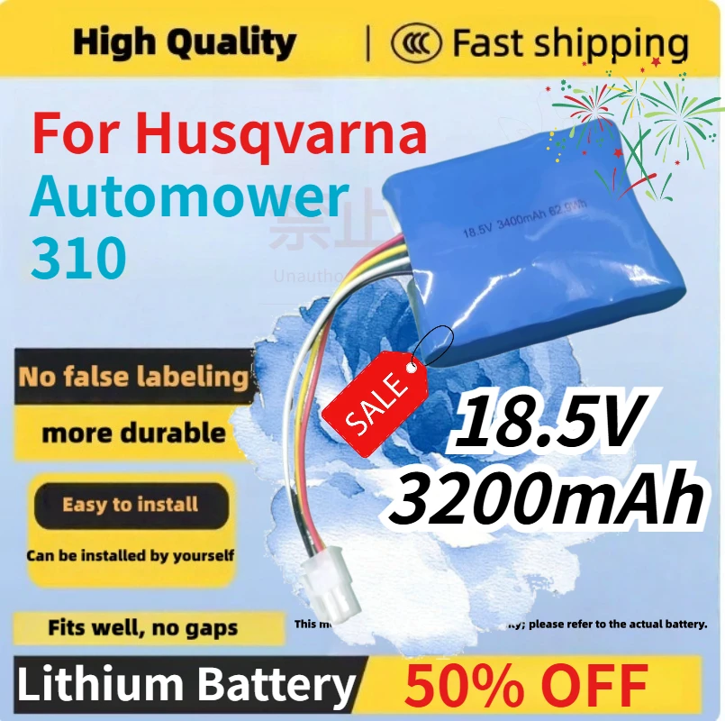 New 18.5V 3200mAh High-Quality Rechargeable Li-Ion Battery for Husqvarna Automower 310 Batteries Fast Shipping