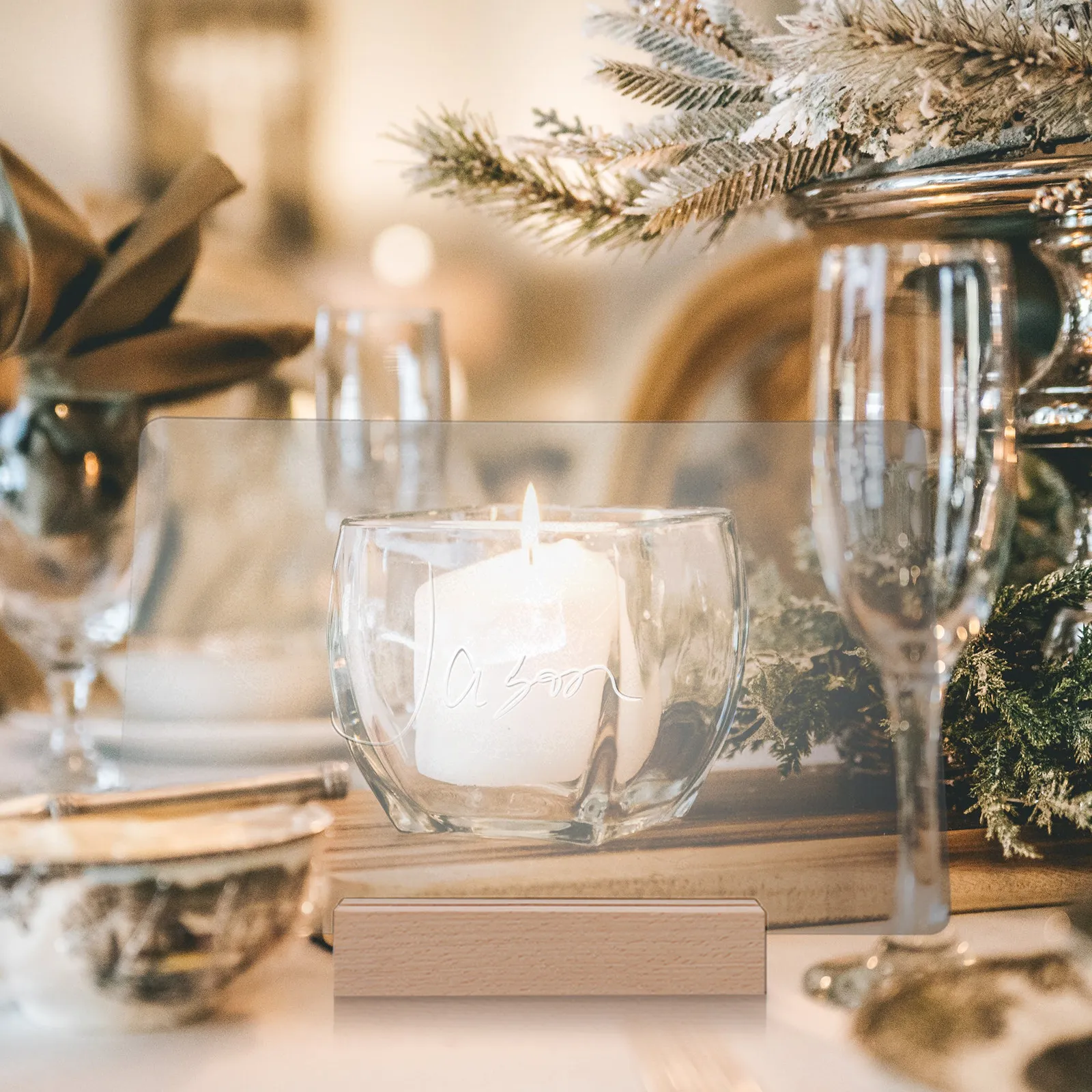 1Set Transparent Acrylic Board Erasable Writing Surface for Home Office School Desk Message Board DIY Note Taking Solution