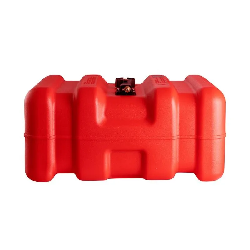 Marine Fuel Tank, 14.53 Gallon/55L, Portable Boat Fuel Gas Tank for Outboard Engine Boats, Plastic Outboard Marine Boat Fuel Tank with Hose, Easy to Carry for Yacht, Fishing Boat, Deck Boat, Red view 6