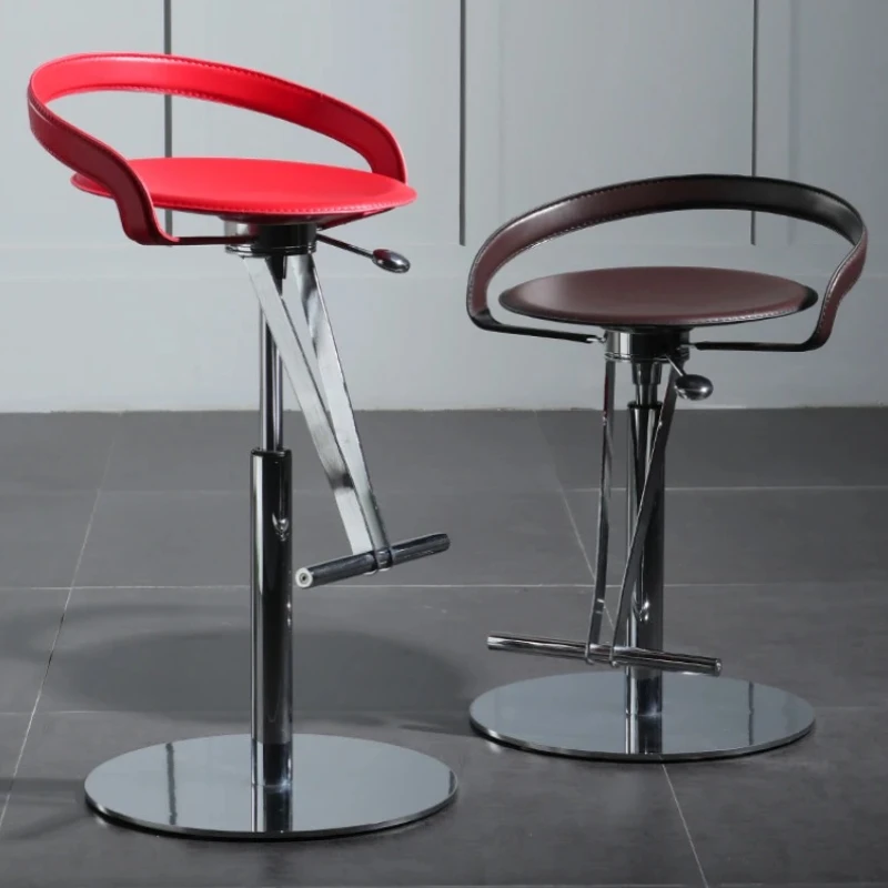 

Design Modern Lounge Bar Chairs Minimalistic Metal High Counter Salon Bar Stools Accent Swivel tabouret de bar house accessories