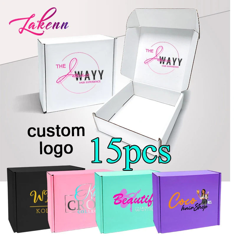 Gift Box Personalized Logo Wedding Birthday Gift Boxes 15Pcs Small Business Packaging Box Beautiful Pink Cardboad Box