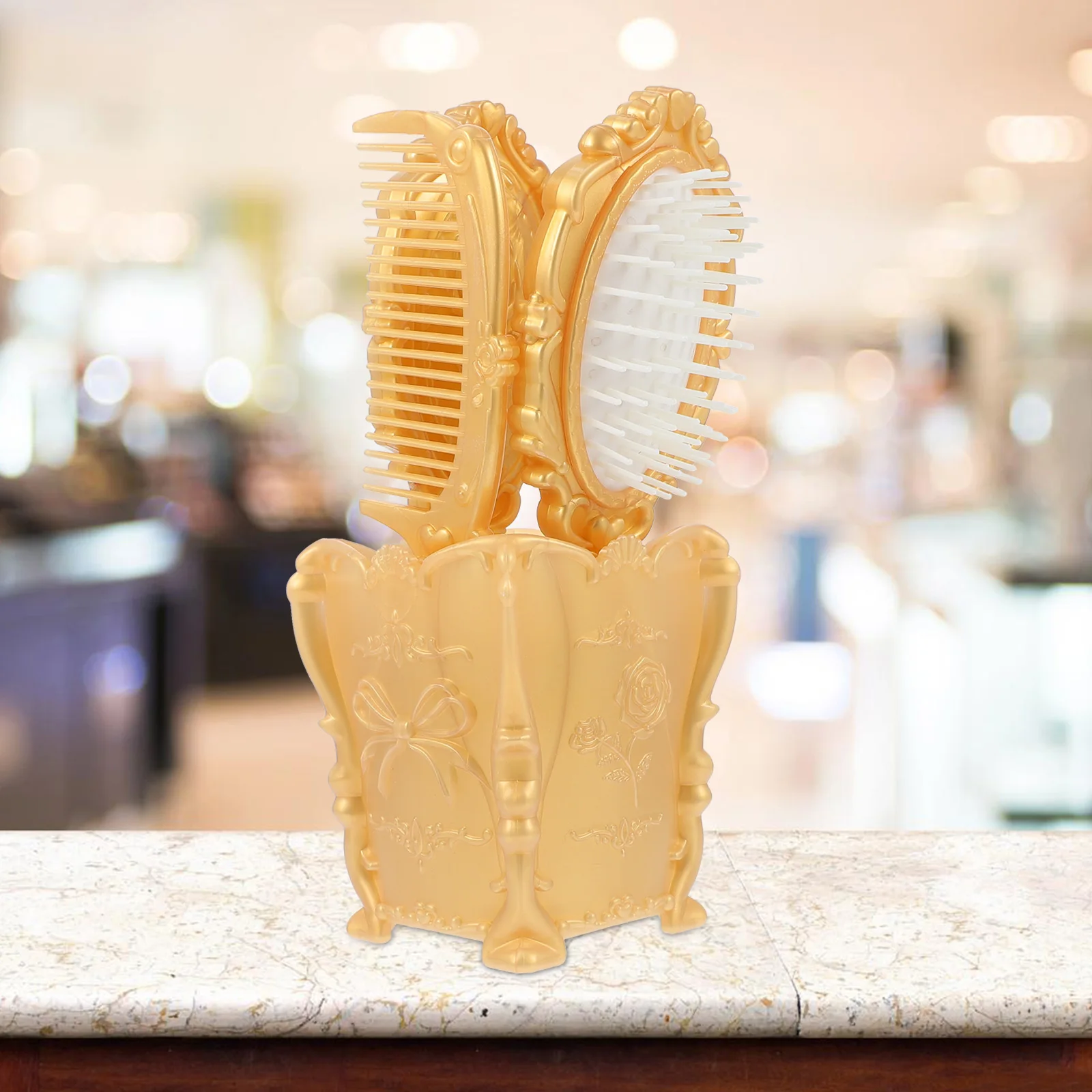 

5 Pcs Dressing Mirror Suit Hair Brush Hairbrush Fancy Vintage and Comb Plastic Women's