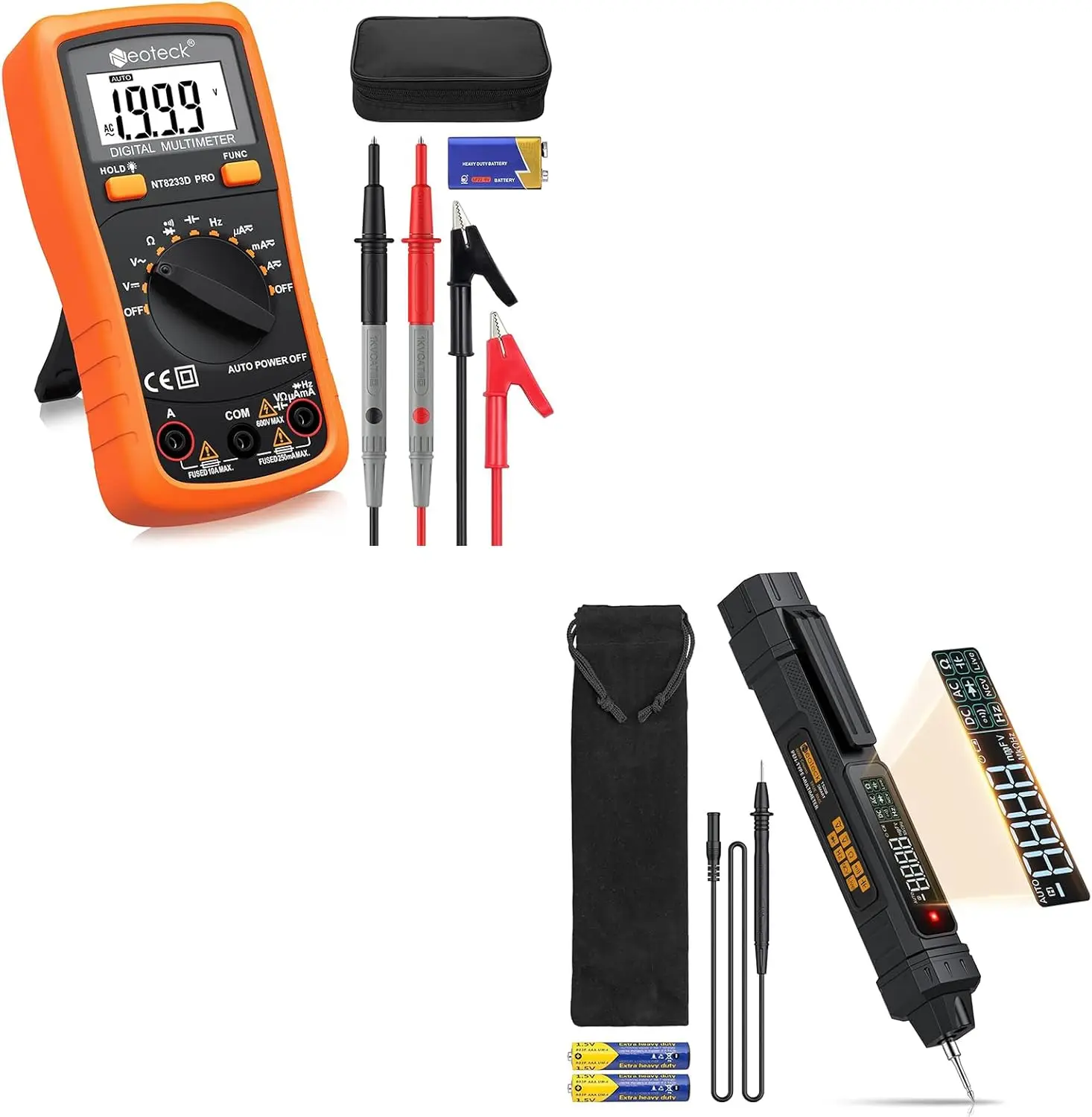 Multimetro digitale automatico + multimetro digitale a penna