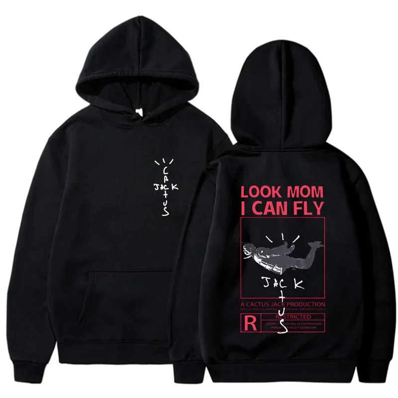 2025 Rapper Cactus Jack Album Print Women Hoodies Pullover Hooded Rapper Hip Hop Long Sleeve Singer Sweatshirt Fans Men Tops