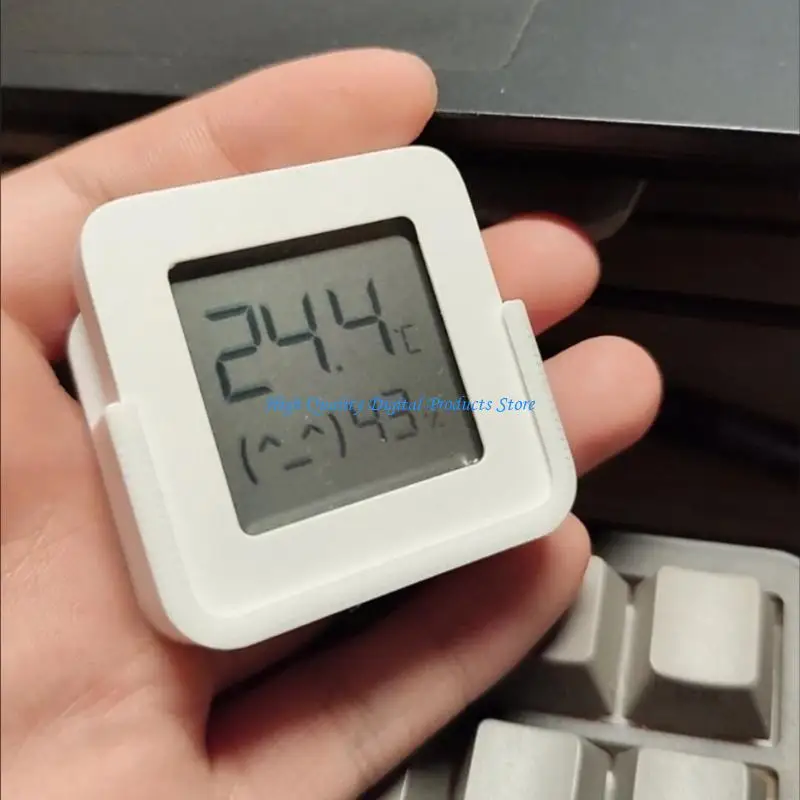 U2JE Space Saving Plastic Mount Brackets Humidity Display for Thermometers 2 Hygrometer
