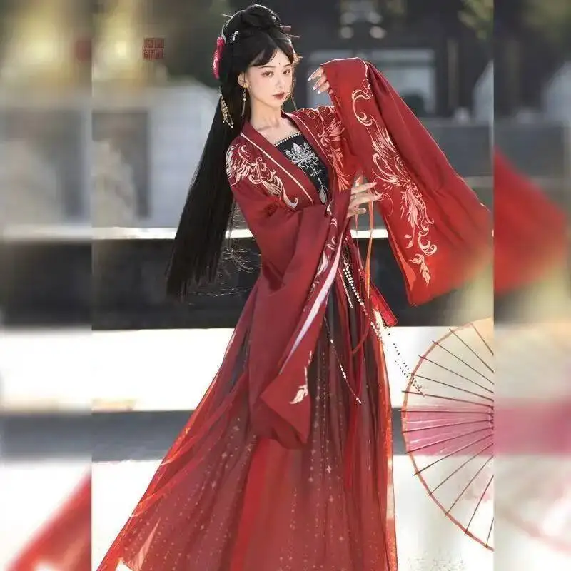 Weijin Period Women's Hanfu Traditional Chinese Dress Girls Halloween Wuxia Martial Cosplay Suit Stage Performance Clothes Black