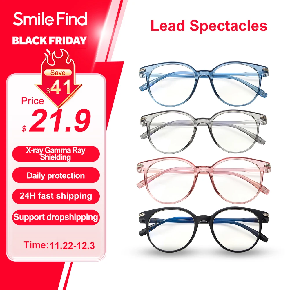 

Genuine radiological protection 0.5/0.75mmpb lead glasses x-ray gamma ray ionizing radiation protective lead glass spectacles