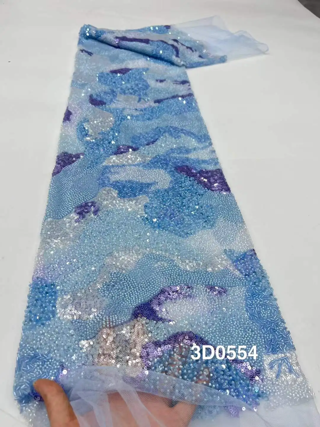 Новый дизайн, модный африканский нигерийский художественный узор, ручная вышивка, блестки, Лидер продаж, французские бусины, тюлевое кружево для праздничного платья