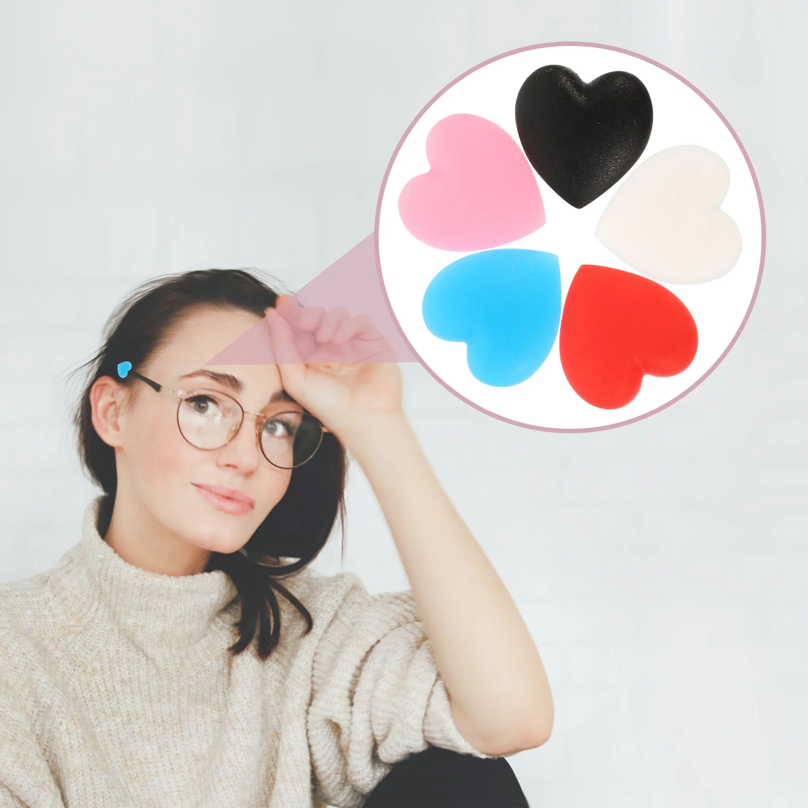 

25Pairs Anti-Skid Glasses Ear Grips Premium Silicone Eyeglass Ear Sleeves Reusable Non-Slip Eyewear Retainer for Daily Wear