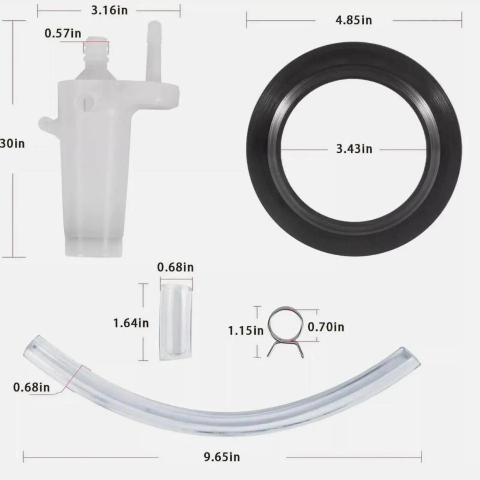 34122 Direct Replace Practical Convenient RV Toilet Vacuum Breaker Kit Toilet Water Valve Kit for Refurbishing Trailer Repair