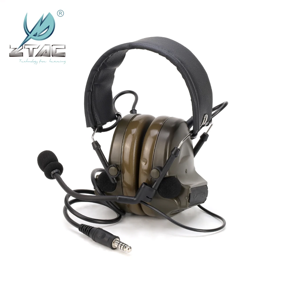 Z-TAC SoftairTactical Headphones Military Comta II NO Noise Reduction Communication Tactical Headset For Walkie-talkie Z151