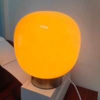 USB Plug Bauhaus Glass Table Lamp Trichromatic Dimming Bedside Night Light for Bedroom Lighting