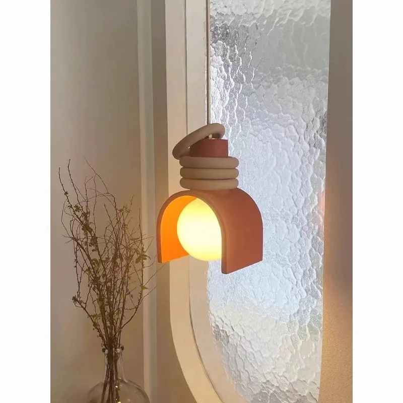 الراتنج الفن الثريا بسيطة الحديثة الحد الأدنى تصميم غرفة نوم جو الديكور شخصية وابي ساندي الرياح إضاءة المنزل