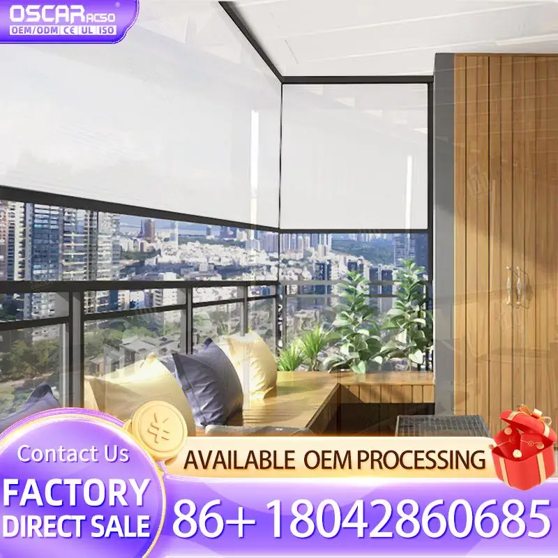 

Automatic Outdoor Window Waterproof Zip Screen Smart Motorized Roller Blind for Patio Balcony Outdoor Use Rolling Blind