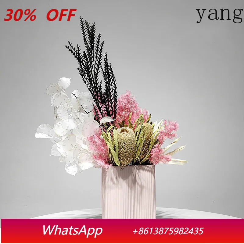 

LTT Nordic style pink decorative floral ornaments living room coffee table flower ornaments