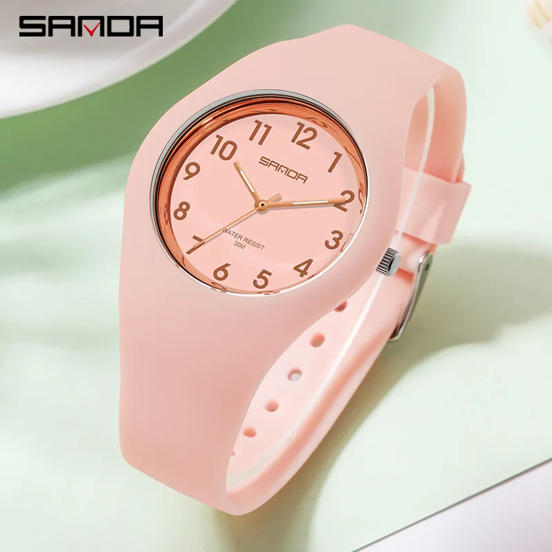 

SANDA6186 casual watch for men and women, fashionable and simple, student quartz watch, waterproof and earthquake resistant