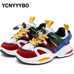 Kids Sport Sneakers Children Red Brand Shoes Baby Girls Slip On Casual Sneakers Boys Fashion Chunky Sneakers Trainers For Autumn