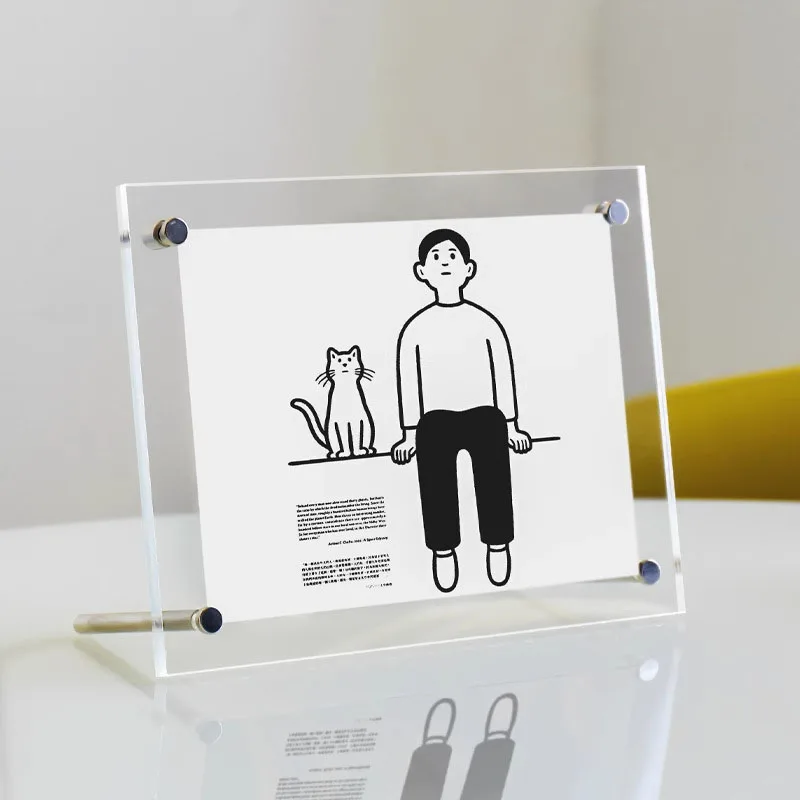 6 7 8 Zoll Doppelseitiger Acryl-Fotorahmen Transparenter Desktop-Displayständer für Bilder Postkarten Kunstdrucke Wohndekoration – Detail 6